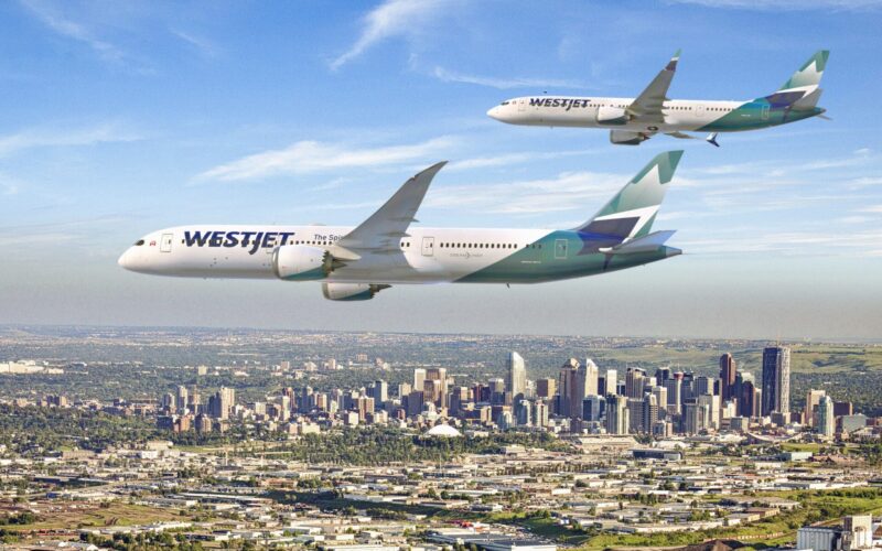 Westjet Boeing 787 and 737