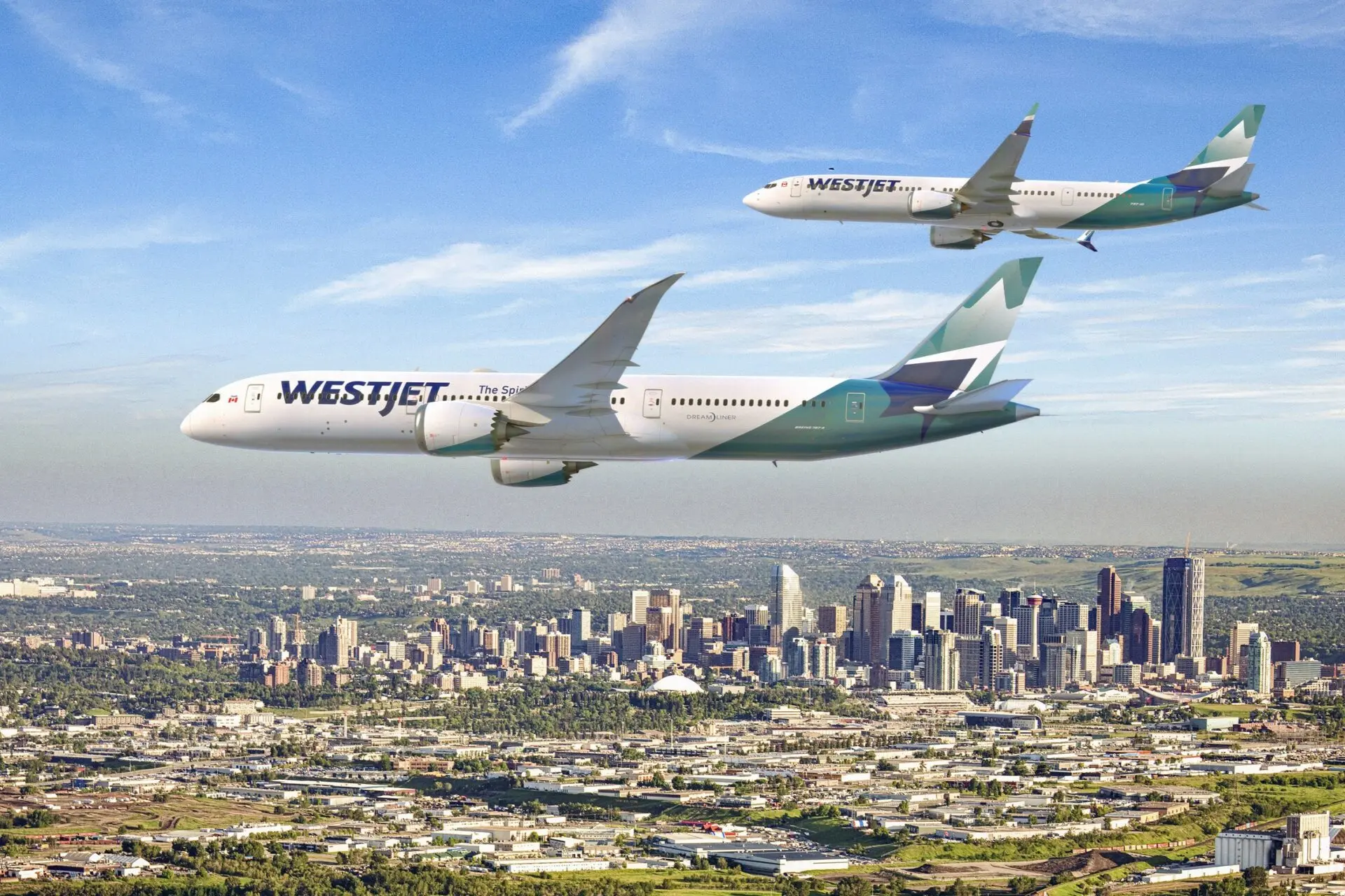 Westjet Boeing 787 and 737