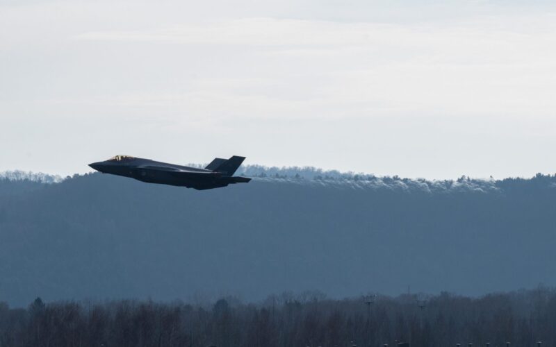 An F 35A Lightning II assigned to the Royal Netherlands Air Force takes off during exercise Spartan Lightning at Ramstein Air Base Germany