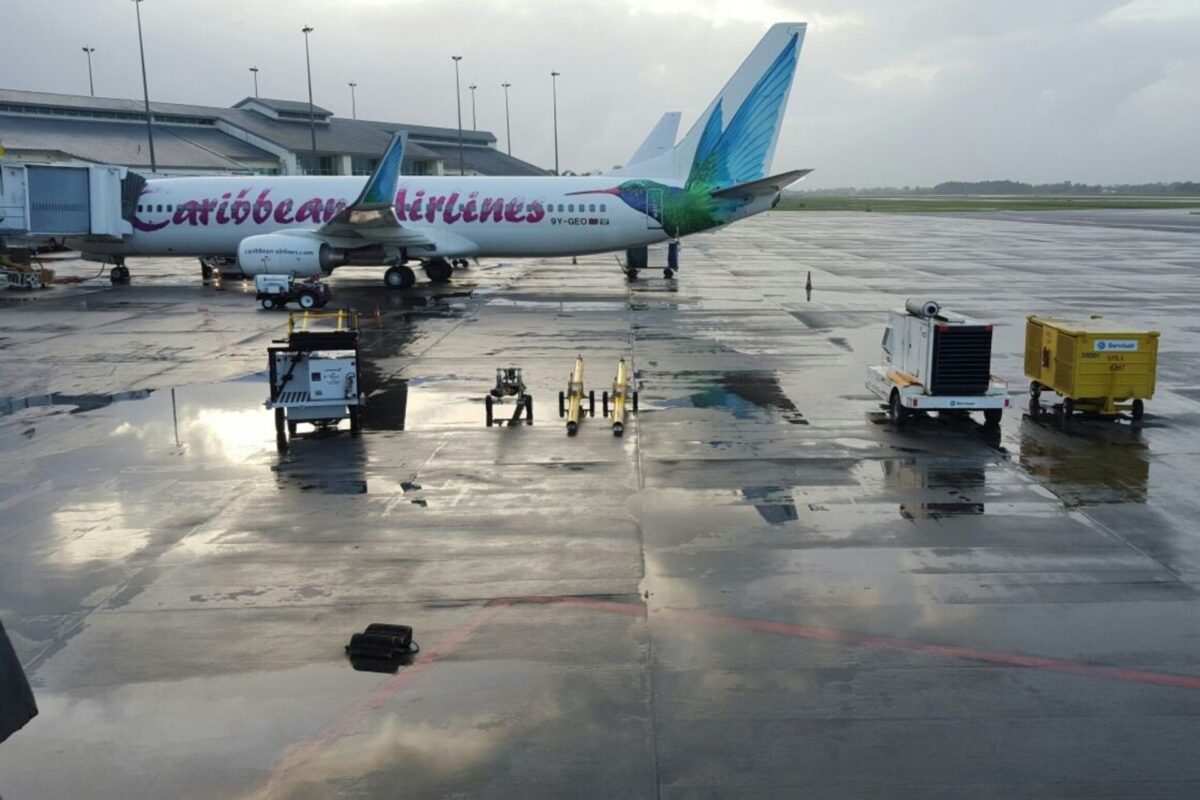 Caribbean Airlines Boeing 737 800 at Piarco International Airport Caribbean Airlines Boeing 737 800 at Piarco International Airport