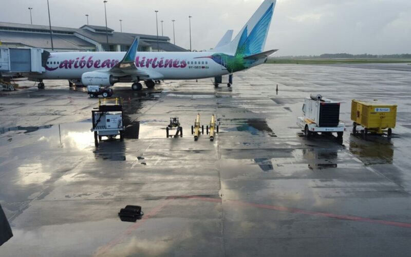 Caribbean Airlines Boeing 737 800 at Piarco International Airport Caribbean Airlines Boeing 737 800 at Piarco International Airport