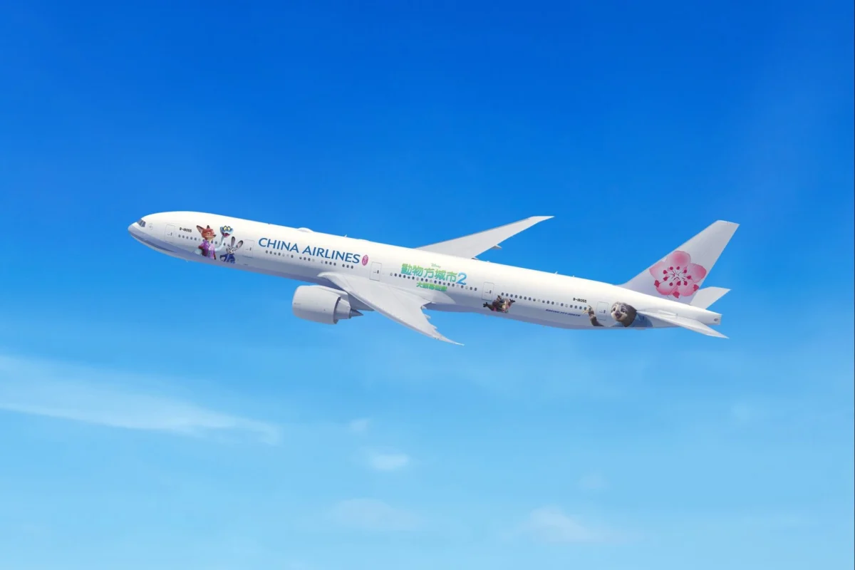 China Airlines Boeing 777 with Zootopia 2 livery China Airlines Boeing 777 with Zootopia 2 livery