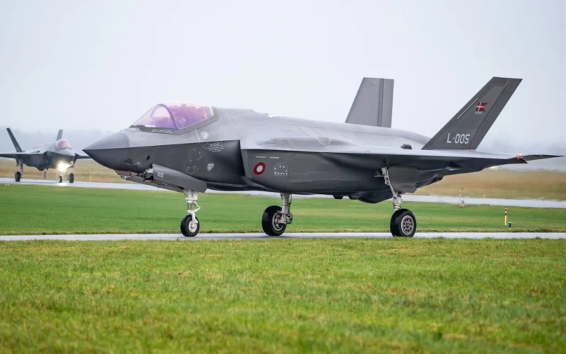 Danish F 35 fighter jets on standby at Skrydstrup Air Base