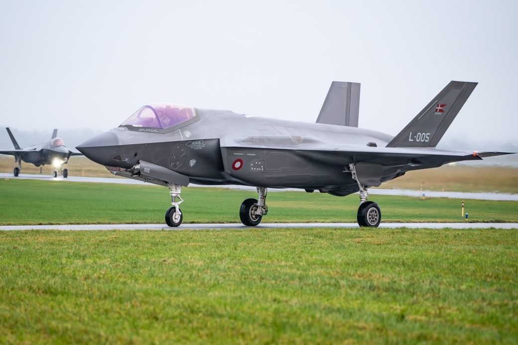 Danish F 35 fighter jets on standby at Skrydstrup Air Base