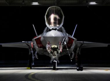F-35 aircraft in hangar