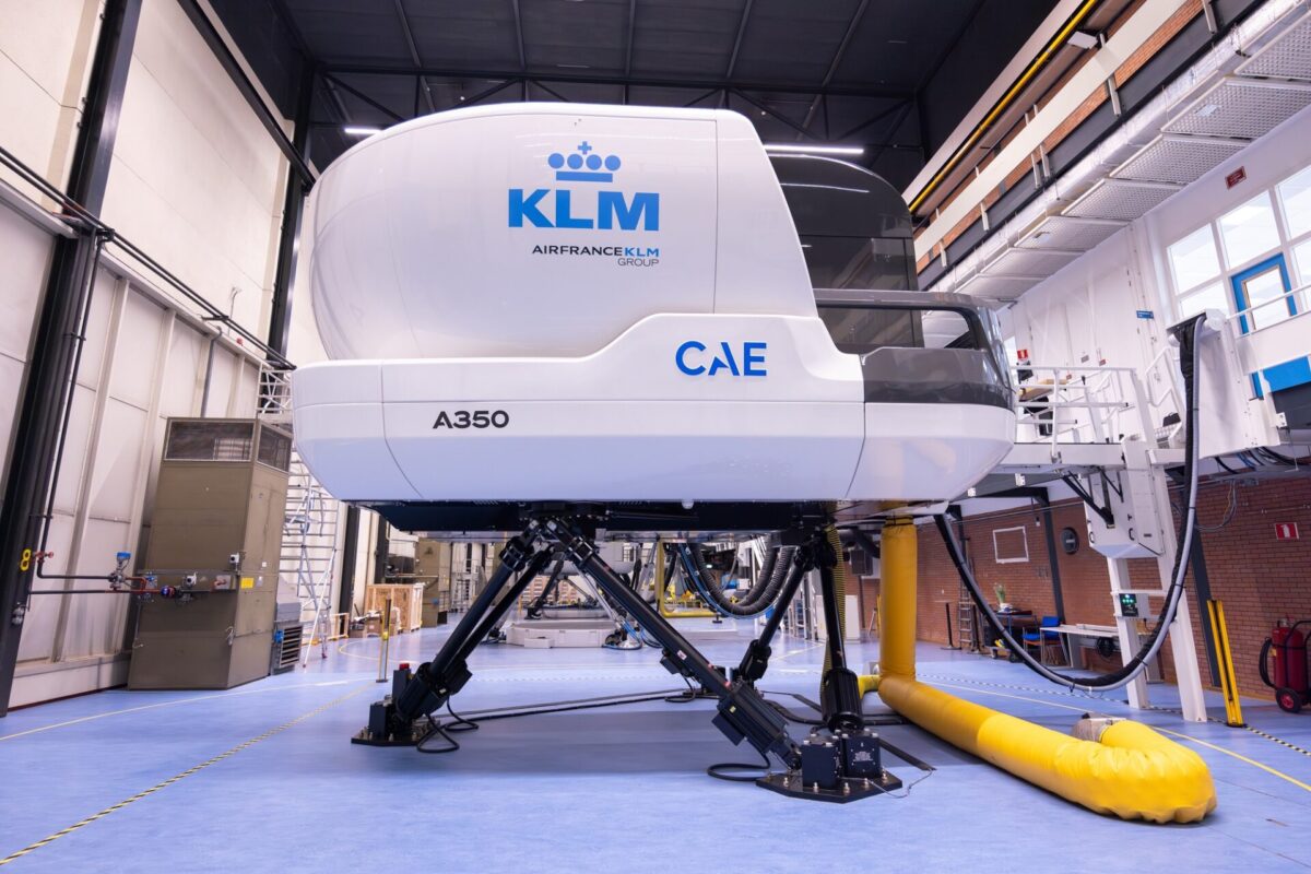 KLM Airbus A350 CAE flight simulator