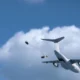 Render of French Air Force A400M airdropping palletized effectors