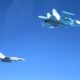 Spanish Air Force Typhoon intercepts Russian Su-34 jet