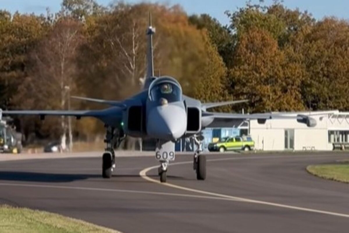 First Sweden Gripen E fighter jet delivery