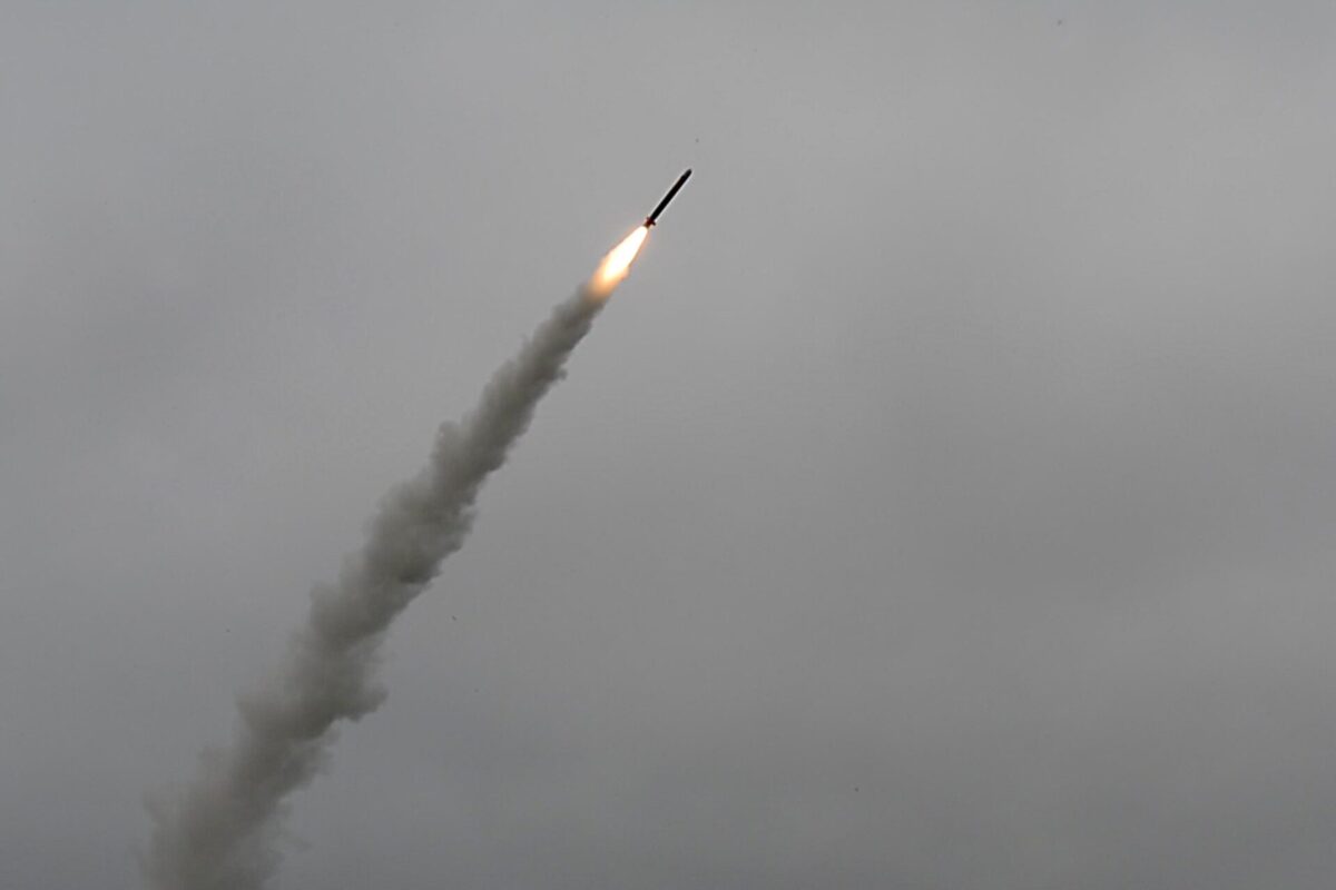 Tomahawk long range cruise missile launch