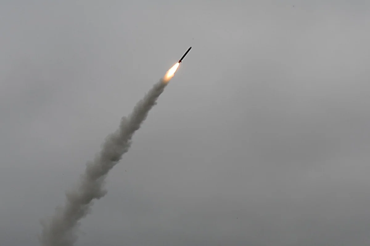 Tomahawk long range cruise missile launch