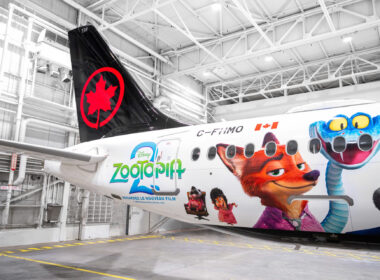 Air Canada's new Disney ‘Zootopia 2’-themed livery on its Airbus A220 aircraft