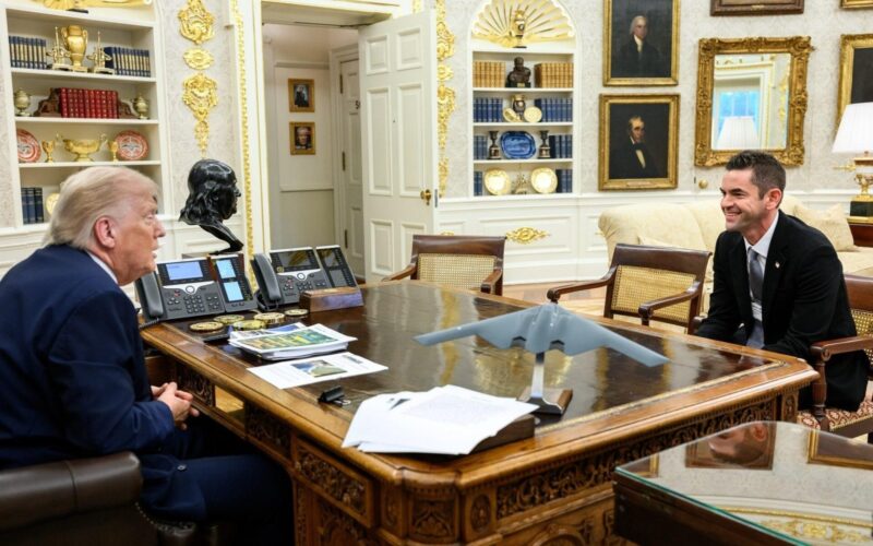 Donald Trump with the new NASA Administrator Jared Isaacman