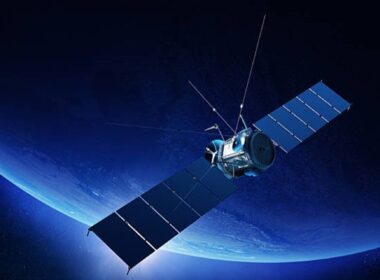 Render of a communication satellite