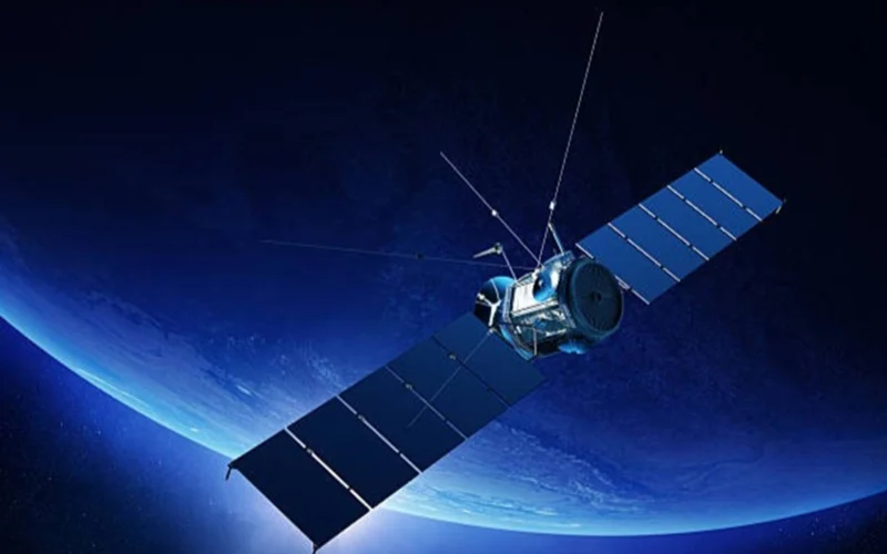 Render of a communication satellite
