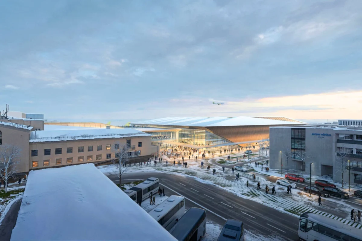 Render of new VNO Airport terminal Render of new VNO Airport terminal