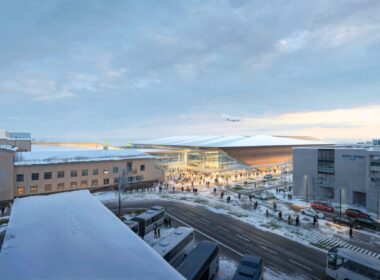 Render of new VNO Airport terminal