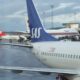 SAS aircraft parked at Stockholm Arlanda Airport