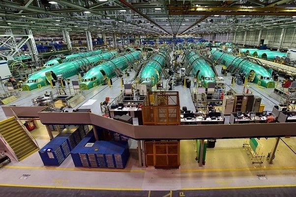 737 fuselage production in Wichita Kansas