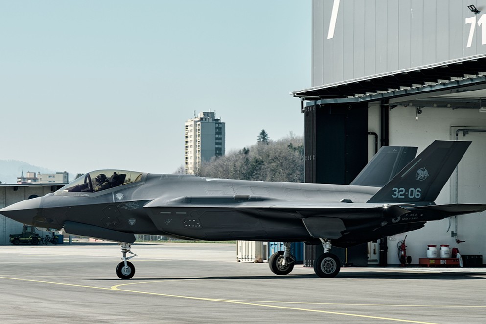A Lockheed Martin F 35 Lightning II fighter in Switzerland A Lockheed Martin F 35 Lightning II fighter in Switzerland