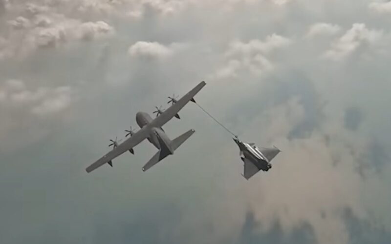 French KC 130J refuels Rafale for the first time during UAE exercise 