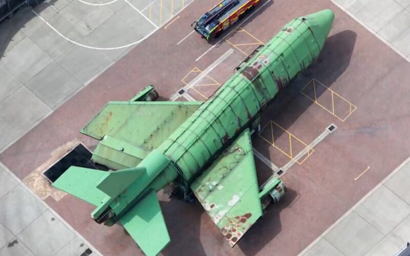 Heathrow Airport green firefighter training rig Heathrow Airport green firefighter training rig