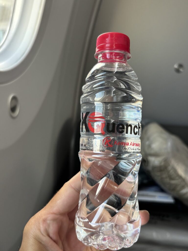 Kenya Airways KQench bottled water