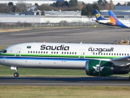 Saudia Boeing 787 Birmingham Airport