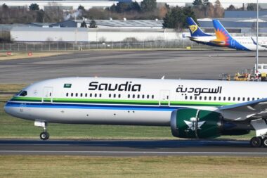 Saudia Boeing 787 Birmingham Airport