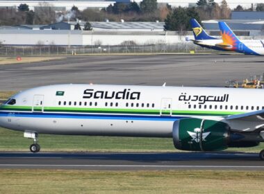 Saudia Boeing 787 Birmingham Airport
