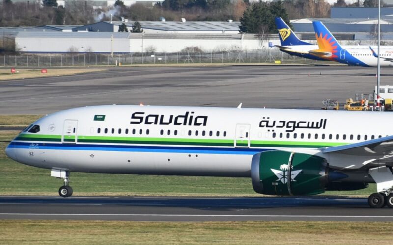 Saudia Boeing 787 Birmingham Airport