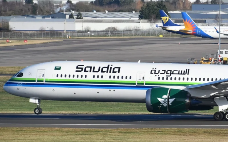 Saudia Boeing 787 Birmingham Airport