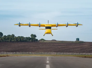 Wisk Aero’s Generation 6 autonomous eVTOL aircraft during its first flight