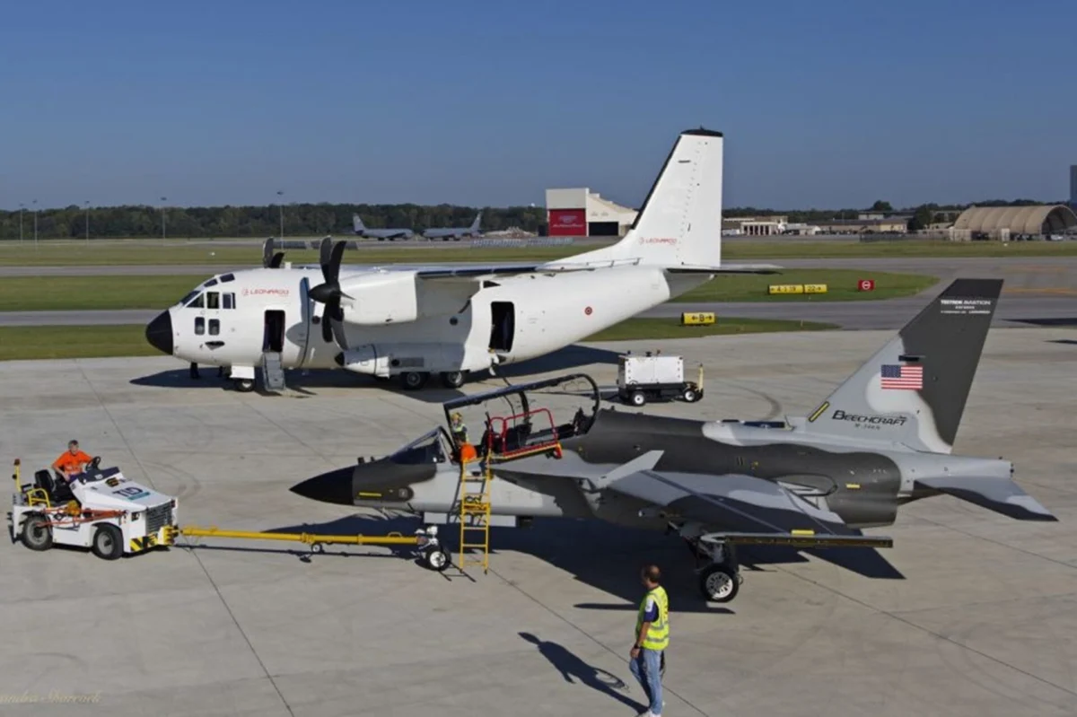 Aircraft during the Leonardo Aircraft M 346 demonstration tour across the United States Aircraft during the Leonardo Aircraft M 346 demonstration tour across the United States