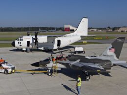 Aircraft during the Leonardo Aircraft M 346 demonstration tour across the United States