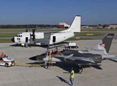 Aircraft during the Leonardo Aircraft M-346 demonstration tour across the United States