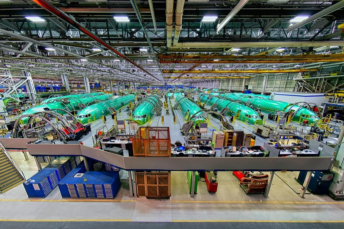 Boeing 737 fuselage production in Wichita Kansas Boeing 737 fuselage production in Wichita Kansas