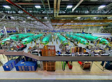 Boeing 737 fuselage production in Wichita, Kansas