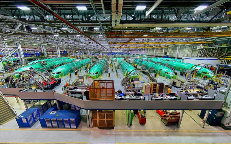 Boeing 737 fuselage production in Wichita Kansas