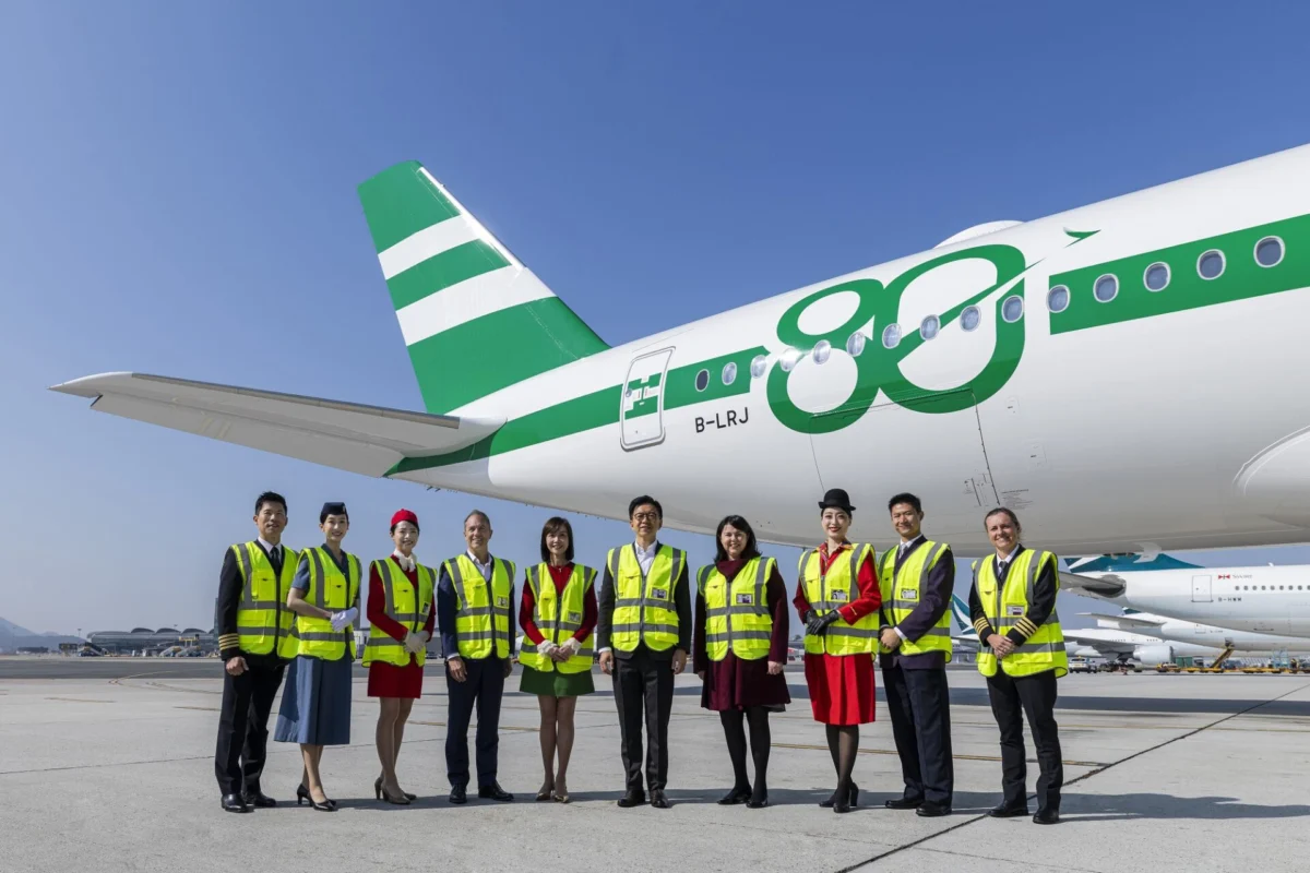 Cathay Pacific 80th anniversary A350 livery