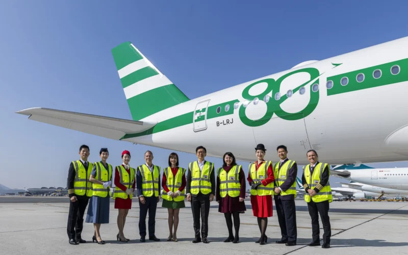 Cathay Pacific 80th anniversary A350 livery