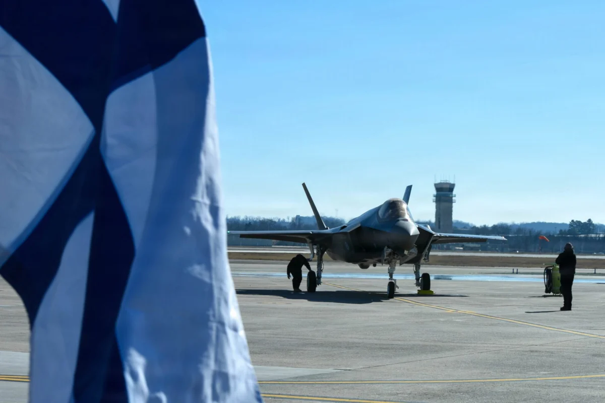 First Finnish Air Force F 35A Lightning II arrives at Ebbing Air National Guard Base First Finnish Air Force F 35A Lightning II arrives at Ebbing Air National Guard Base