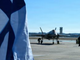 First Finnish Air Force F 35A Lightning II arrives at Ebbing Air National Guard Base