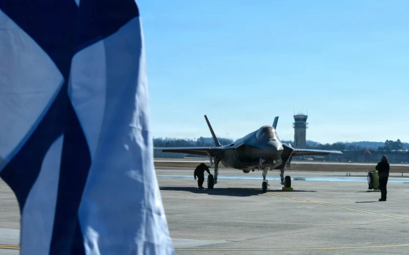 First Finnish Air Force F 35A Lightning II arrives at Ebbing Air National Guard Base