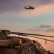IAF helicopters at sunset