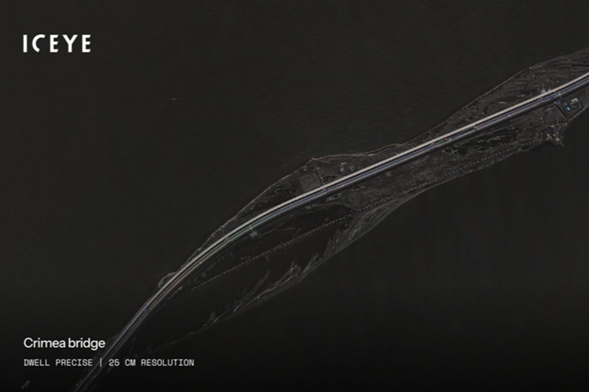 ICEYE satellite imagery of Crimea bridge
