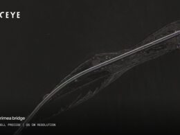 ICEYE satellite imagery of Crimea bridge