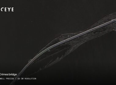 ICEYE satellite imagery of Crimea bridge