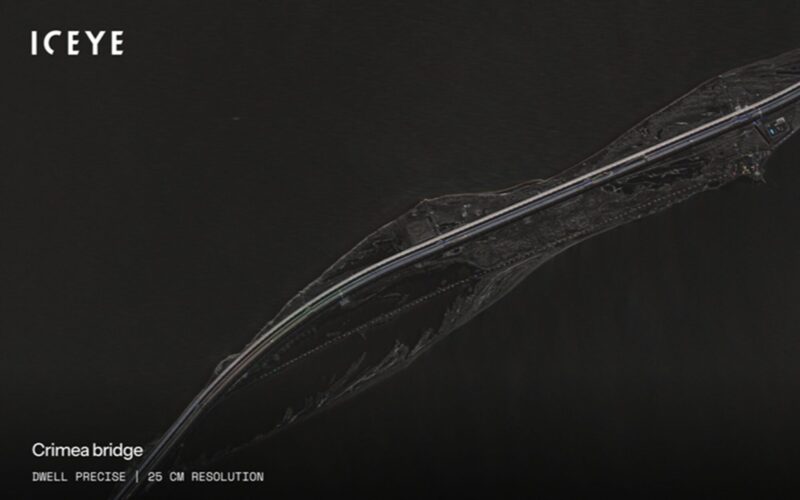 ICEYE satellite imagery of Crimea bridge