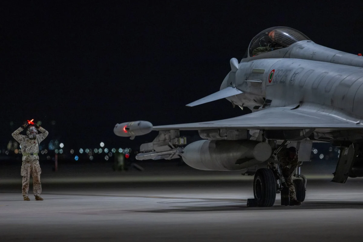 Italian Eurofighter Typhoon jet at Spears of Victory 2026 Italian Eurofighter Typhoon jet at Spears of Victory 2026